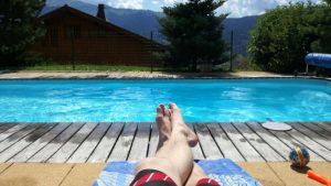 Zwembad vakantiehuis La Tulipe in de Vallée du Haute Giffre